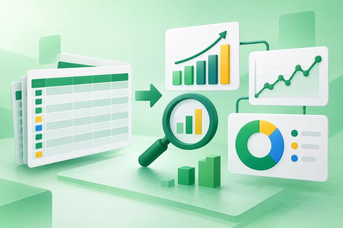 Ilustración de Análisis y decisiones con datos