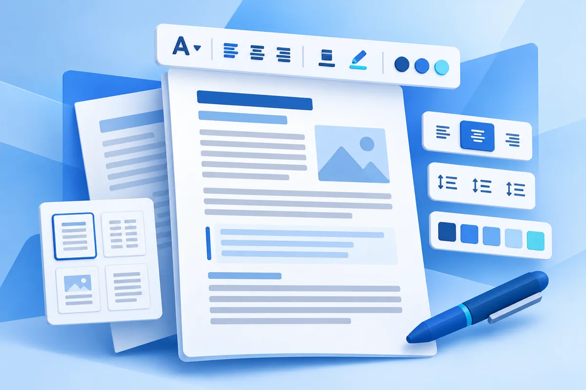 Ilustración de Edición y formato