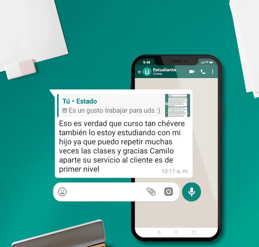 Comentario de un estudiante sobre el servicio