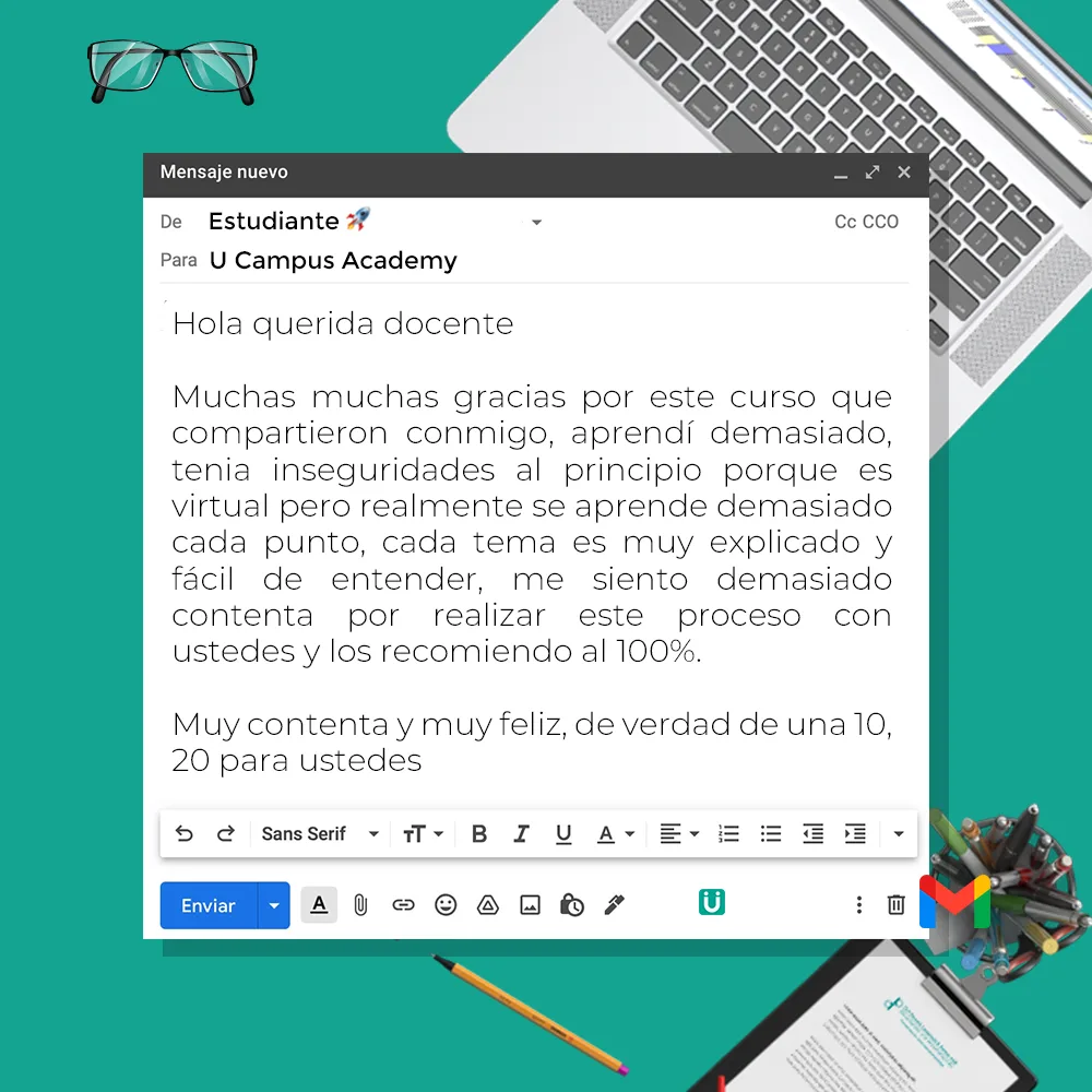 Testimonio de una estudiante sobre su proceso de aprendizaje