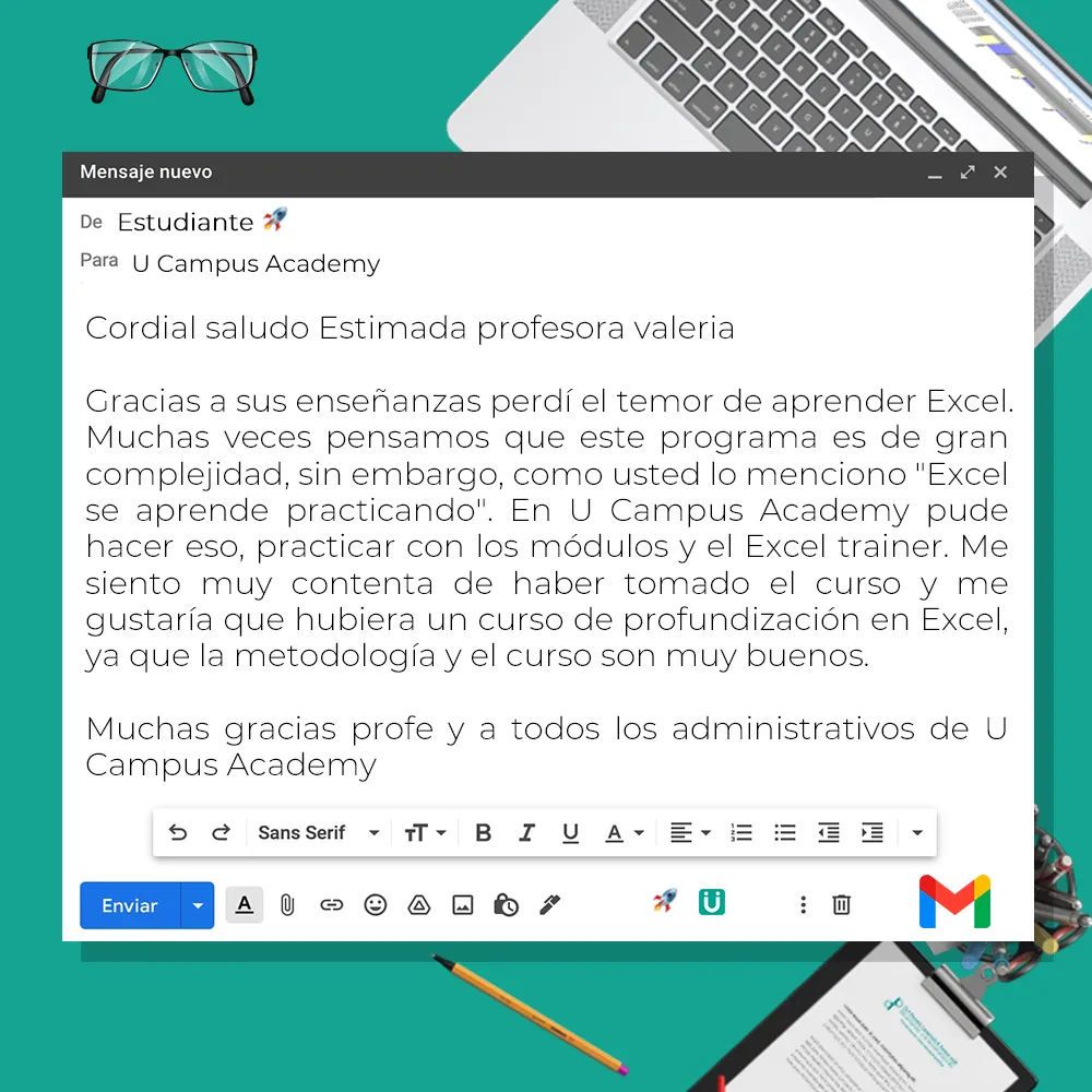 Testimonio de una estudiante sobre el curso de Excel